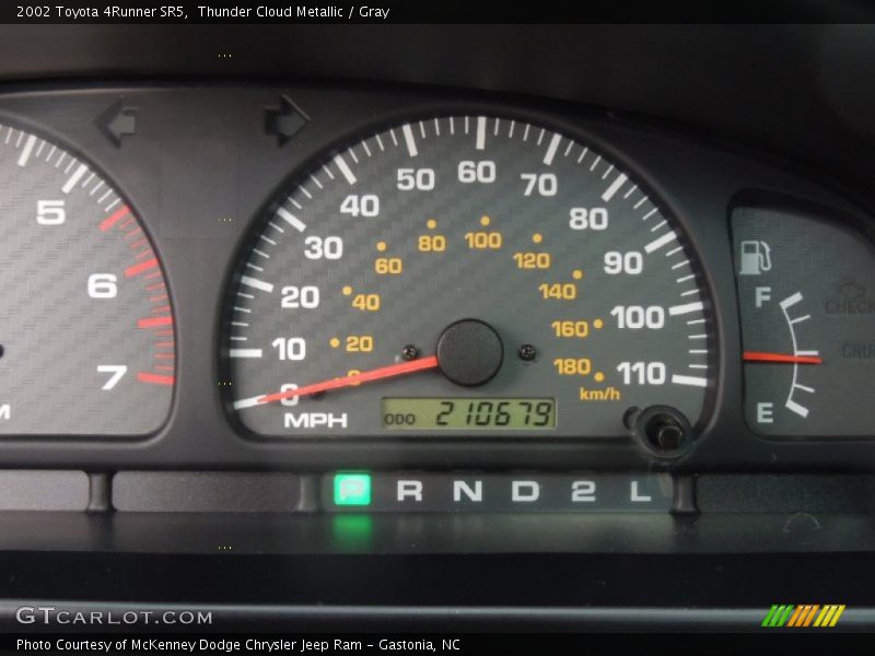 Thunder Cloud Metallic / Gray 2002 Toyota 4Runner SR5