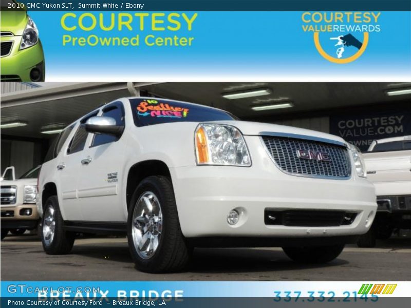 Summit White / Ebony 2010 GMC Yukon SLT