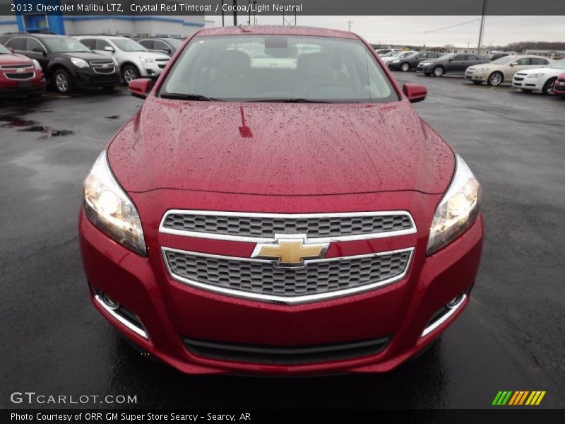 Crystal Red Tintcoat / Cocoa/Light Neutral 2013 Chevrolet Malibu LTZ