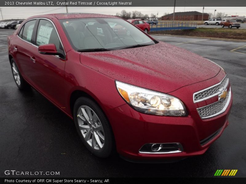 Crystal Red Tintcoat / Cocoa/Light Neutral 2013 Chevrolet Malibu LTZ