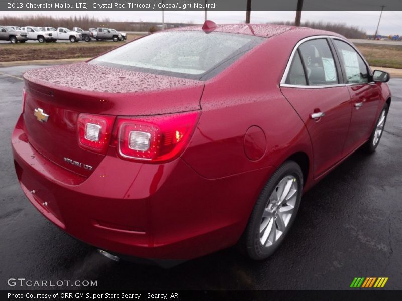 Crystal Red Tintcoat / Cocoa/Light Neutral 2013 Chevrolet Malibu LTZ