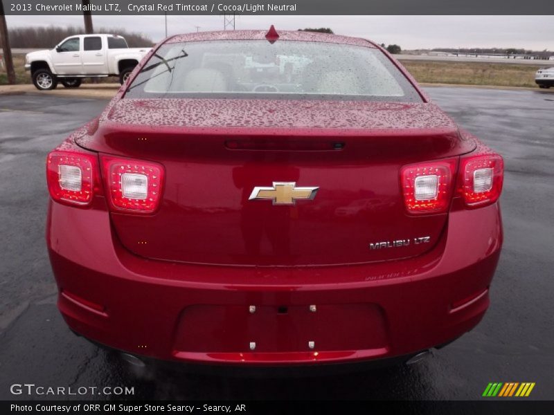 Crystal Red Tintcoat / Cocoa/Light Neutral 2013 Chevrolet Malibu LTZ