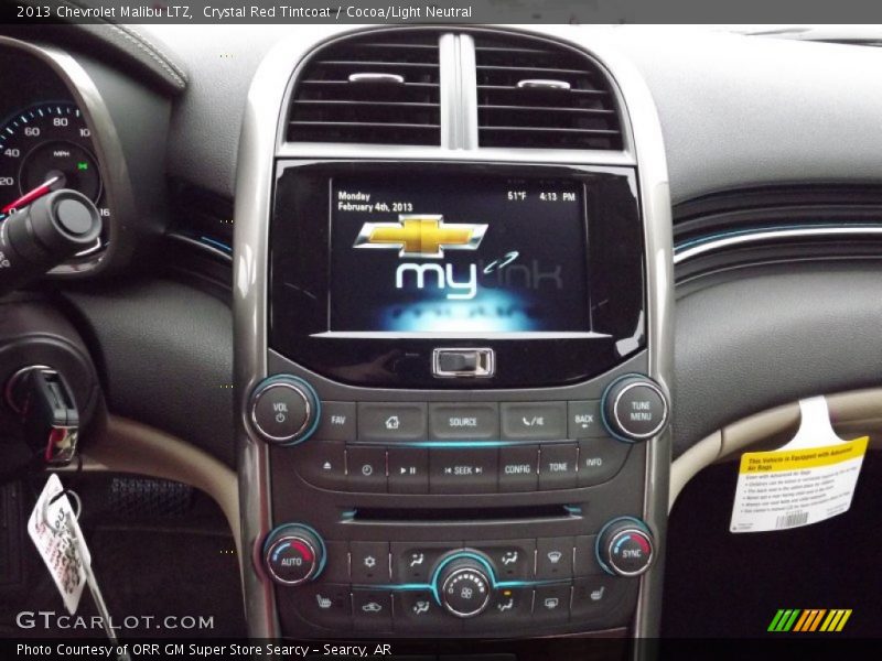 Crystal Red Tintcoat / Cocoa/Light Neutral 2013 Chevrolet Malibu LTZ
