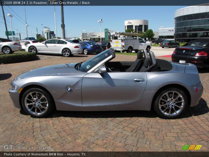 Silver Grey Metallic / Black 2006 BMW Z4 3.0i Roadster