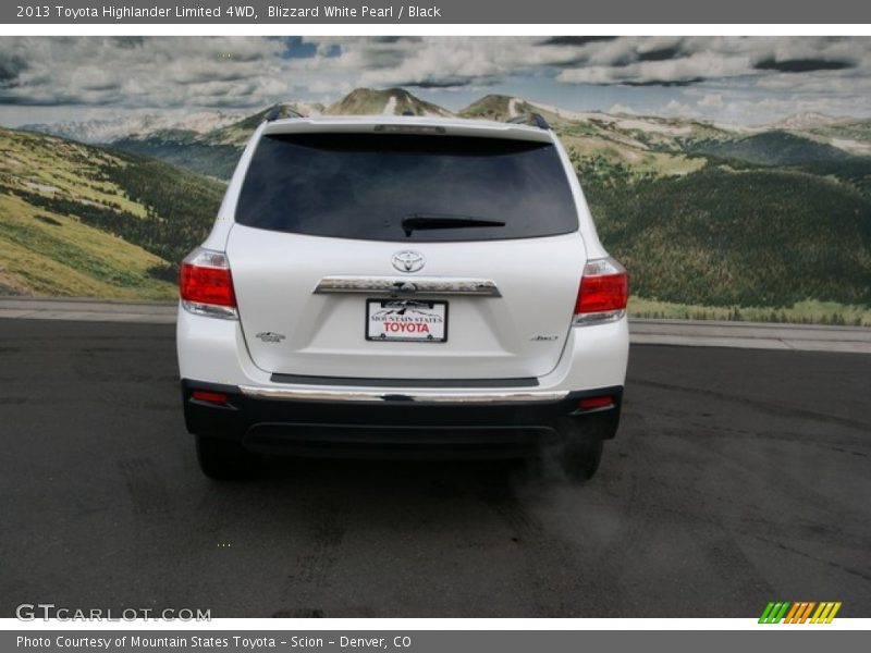 Blizzard White Pearl / Black 2013 Toyota Highlander Limited 4WD