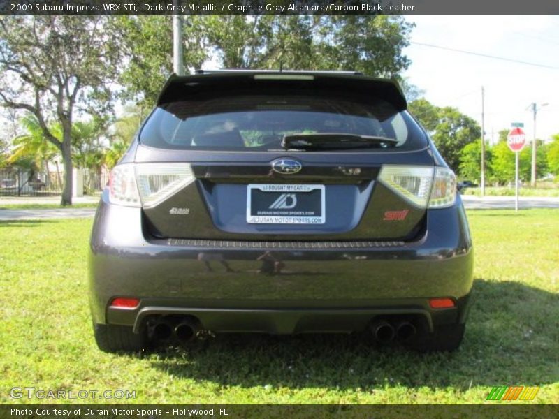 Dark Gray Metallic / Graphite Gray Alcantara/Carbon Black Leather 2009 Subaru Impreza WRX STi