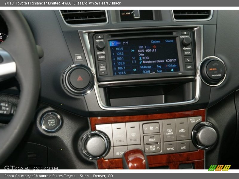 Blizzard White Pearl / Black 2013 Toyota Highlander Limited 4WD