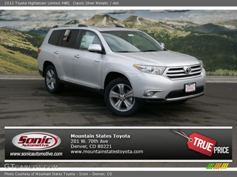 Classic Silver Metallic / Ash 2013 Toyota Highlander Limited 4WD