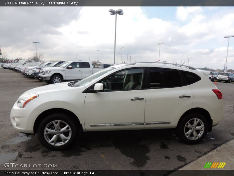 Pearl White / Gray 2011 Nissan Rogue SV