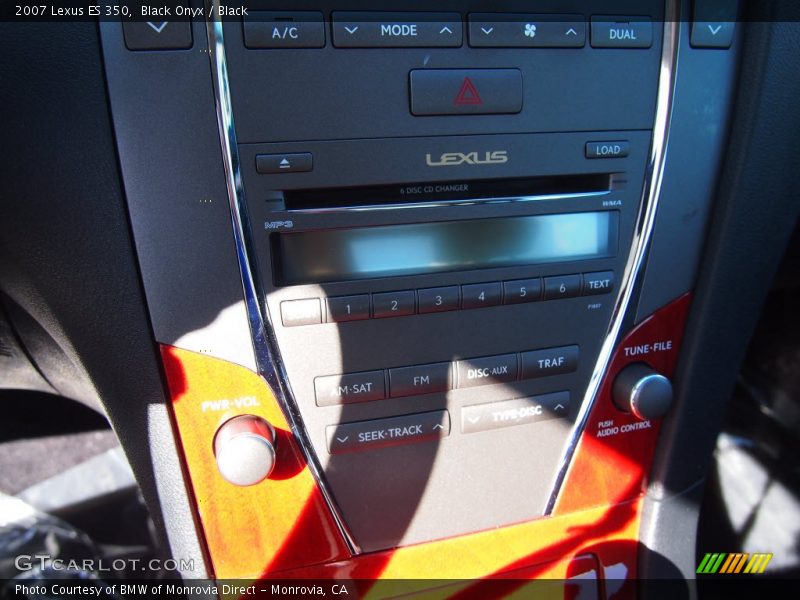Black Onyx / Black 2007 Lexus ES 350