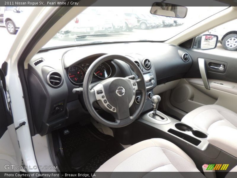 Pearl White / Gray 2011 Nissan Rogue SV