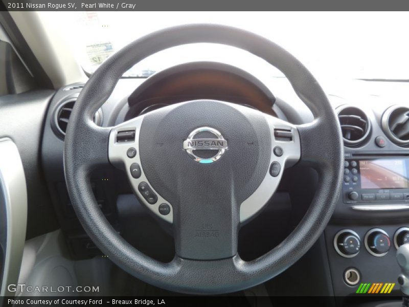 Pearl White / Gray 2011 Nissan Rogue SV