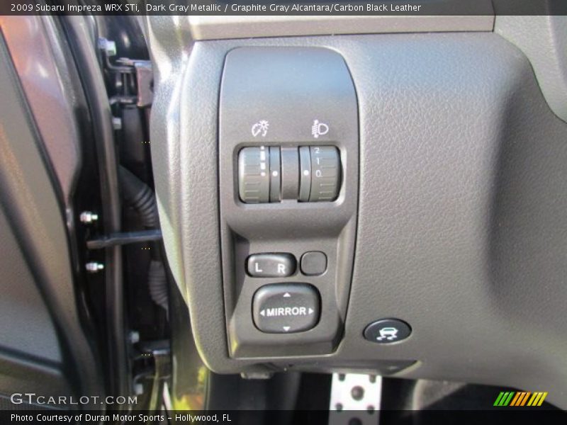 Dark Gray Metallic / Graphite Gray Alcantara/Carbon Black Leather 2009 Subaru Impreza WRX STi