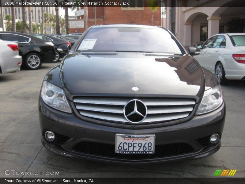 Titanium Grey Metallic / Cognac/Black 2008 Mercedes-Benz CL 550