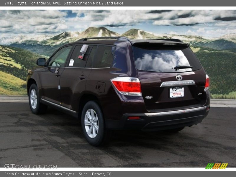 Sizzling Crimson Mica / Sand Beige 2013 Toyota Highlander SE 4WD