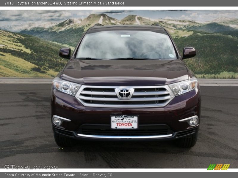 Sizzling Crimson Mica / Sand Beige 2013 Toyota Highlander SE 4WD