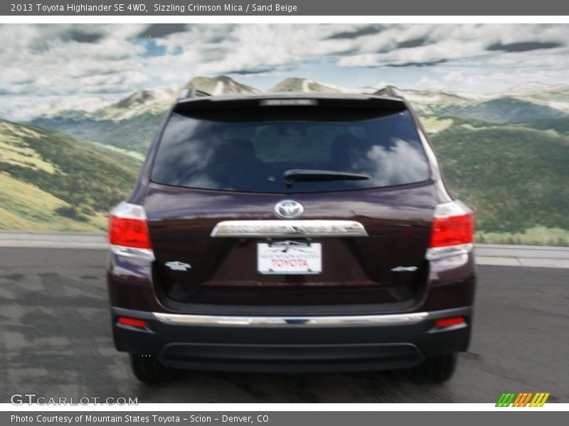 Sizzling Crimson Mica / Sand Beige 2013 Toyota Highlander SE 4WD