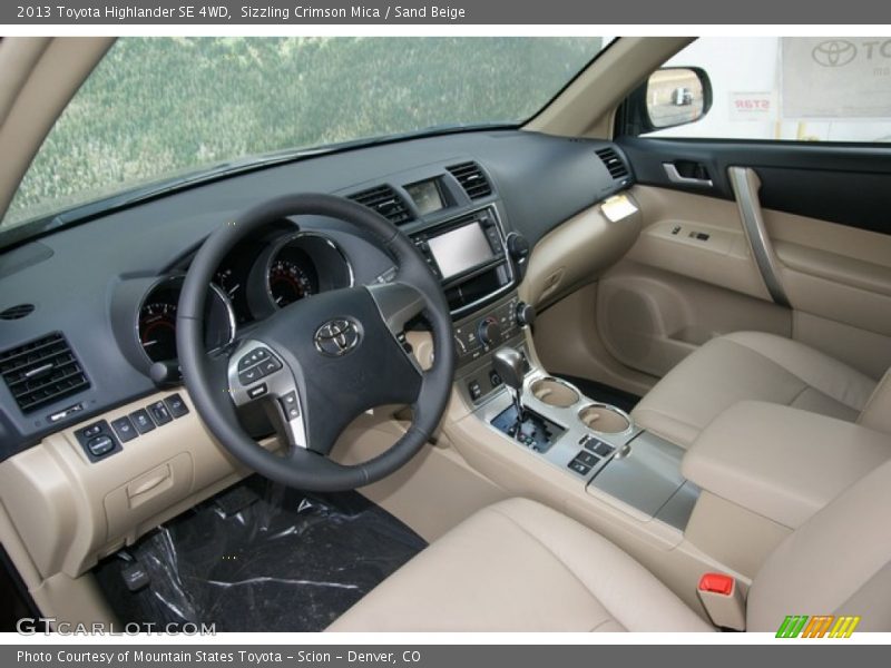 Sizzling Crimson Mica / Sand Beige 2013 Toyota Highlander SE 4WD