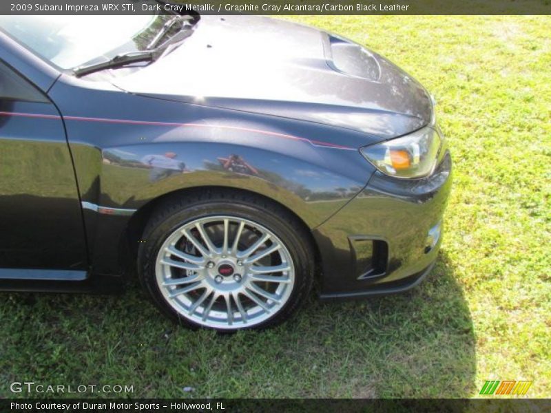 Dark Gray Metallic / Graphite Gray Alcantara/Carbon Black Leather 2009 Subaru Impreza WRX STi