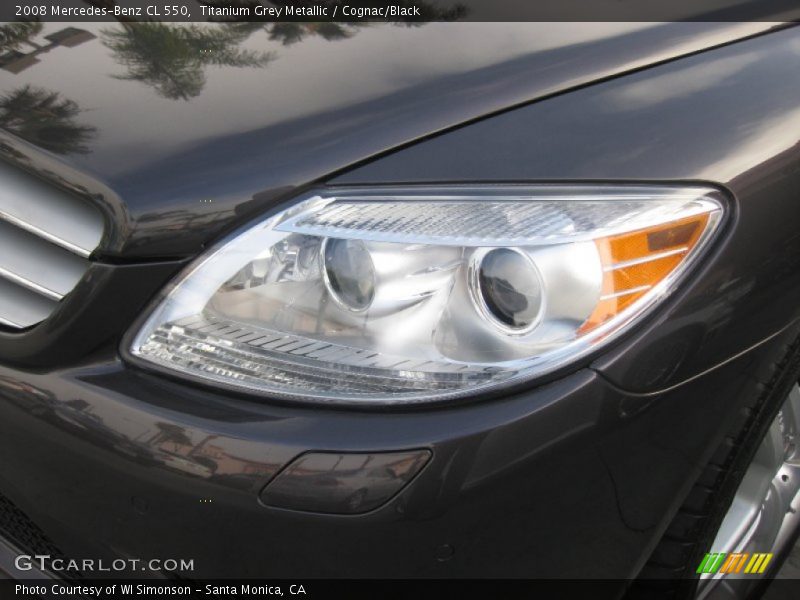 Titanium Grey Metallic / Cognac/Black 2008 Mercedes-Benz CL 550
