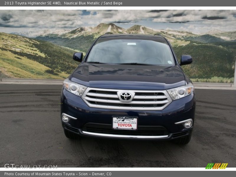 Nautical Blue Metallic / Sand Beige 2013 Toyota Highlander SE 4WD