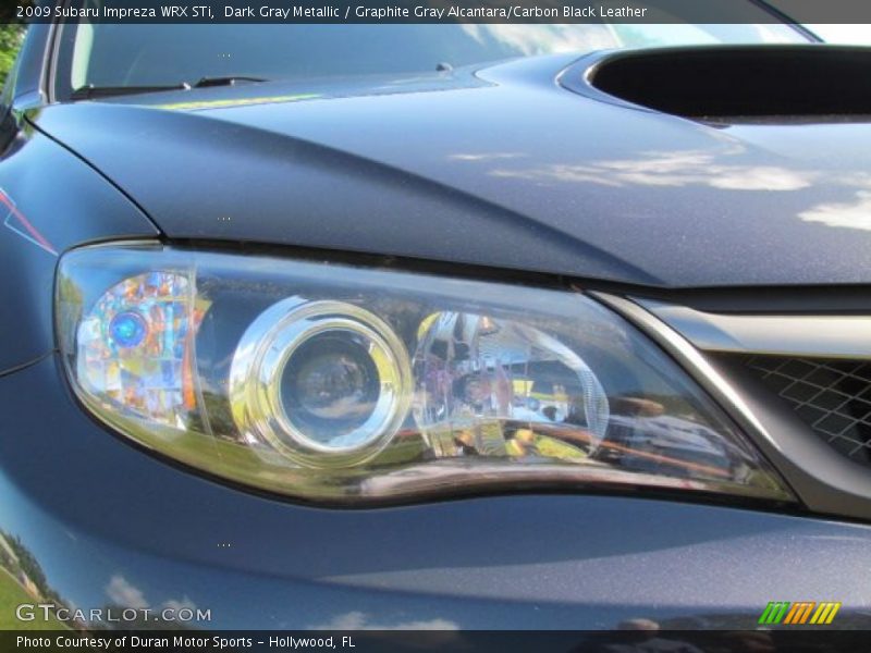 Dark Gray Metallic / Graphite Gray Alcantara/Carbon Black Leather 2009 Subaru Impreza WRX STi