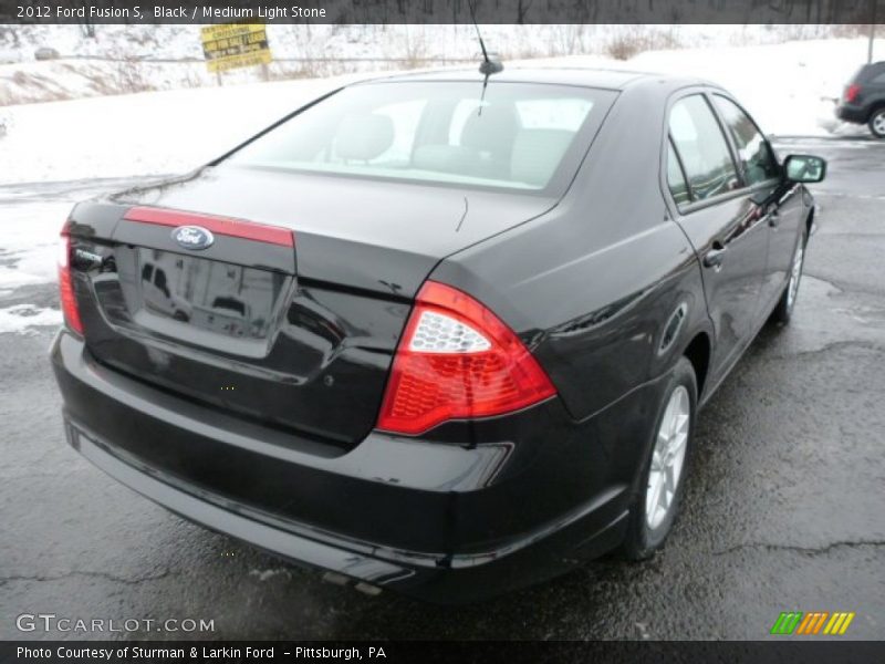 Black / Medium Light Stone 2012 Ford Fusion S