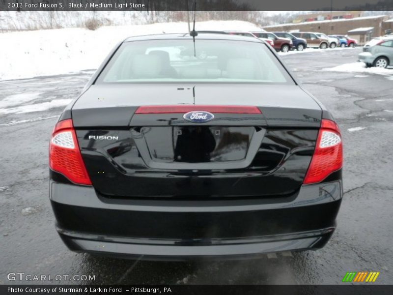 Black / Medium Light Stone 2012 Ford Fusion S