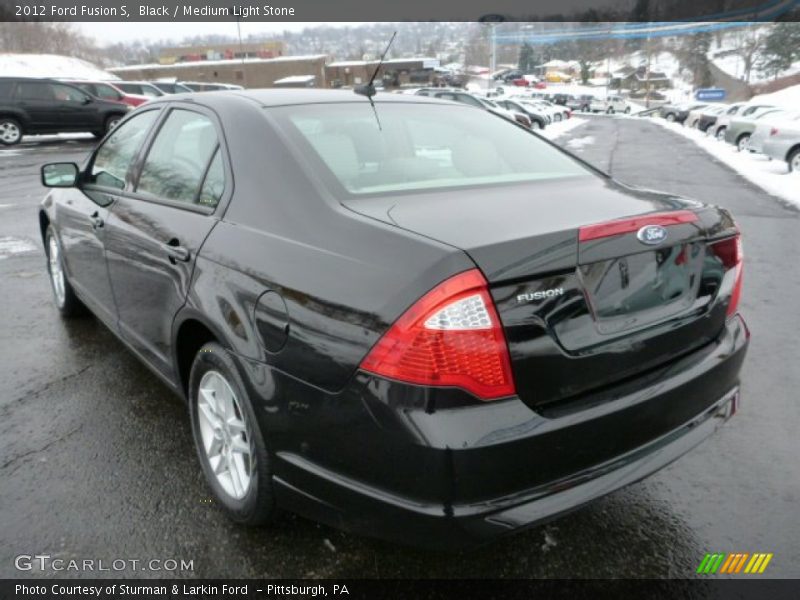 Black / Medium Light Stone 2012 Ford Fusion S