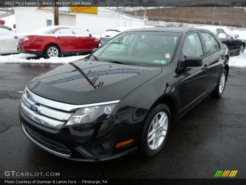 Black / Medium Light Stone 2012 Ford Fusion S