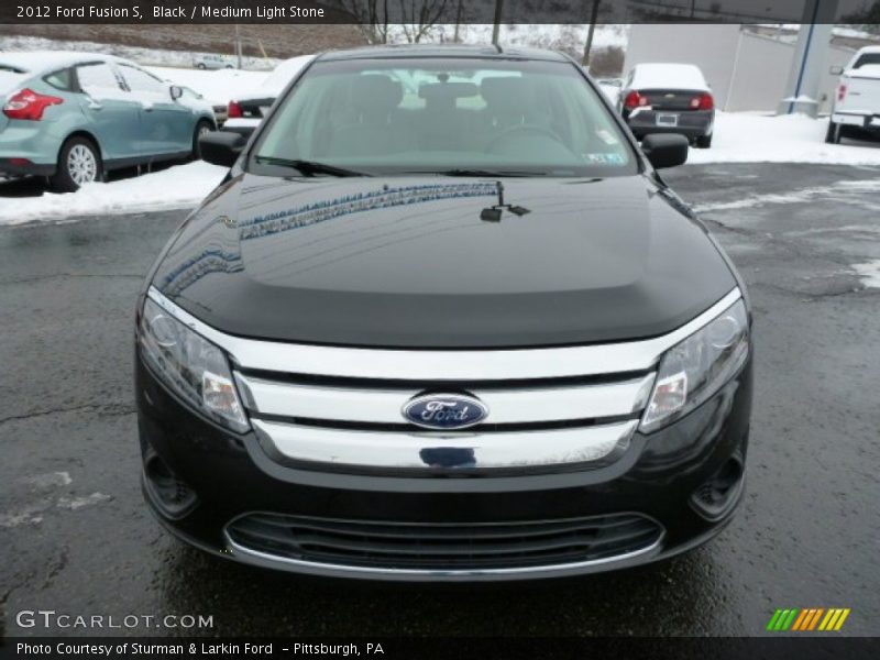 Black / Medium Light Stone 2012 Ford Fusion S