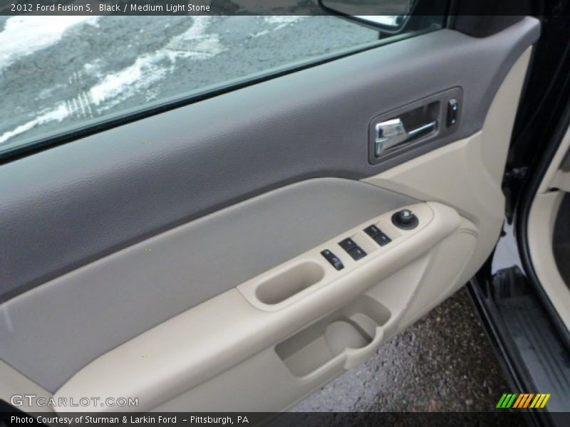 Black / Medium Light Stone 2012 Ford Fusion S