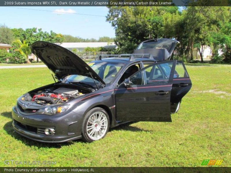 Dark Gray Metallic / Graphite Gray Alcantara/Carbon Black Leather 2009 Subaru Impreza WRX STi
