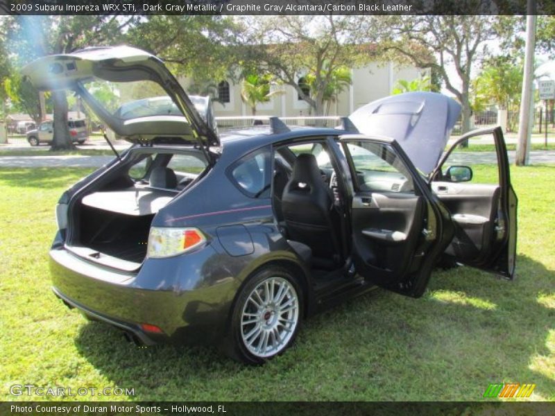 Dark Gray Metallic / Graphite Gray Alcantara/Carbon Black Leather 2009 Subaru Impreza WRX STi