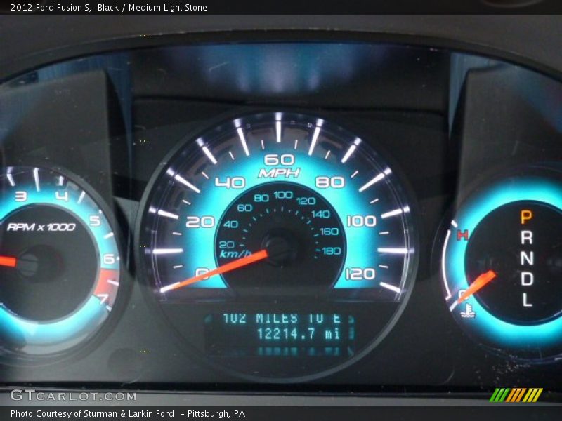Black / Medium Light Stone 2012 Ford Fusion S