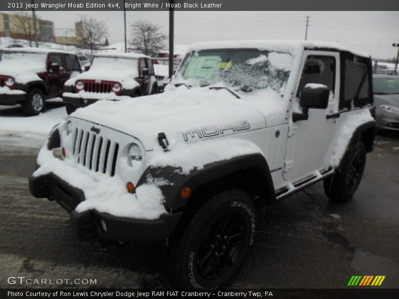 Bright White / Moab Black Leather 2013 Jeep Wrangler Moab Edition 4x4