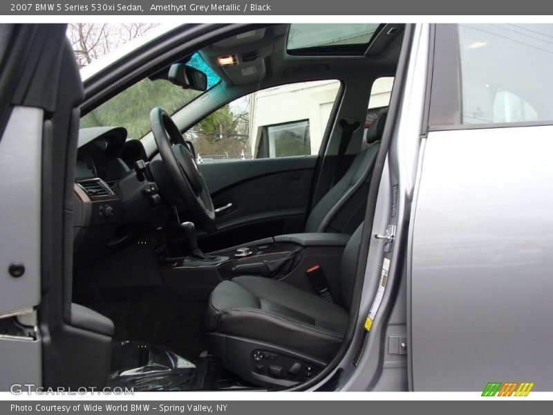 Amethyst Grey Metallic / Black 2007 BMW 5 Series 530xi Sedan