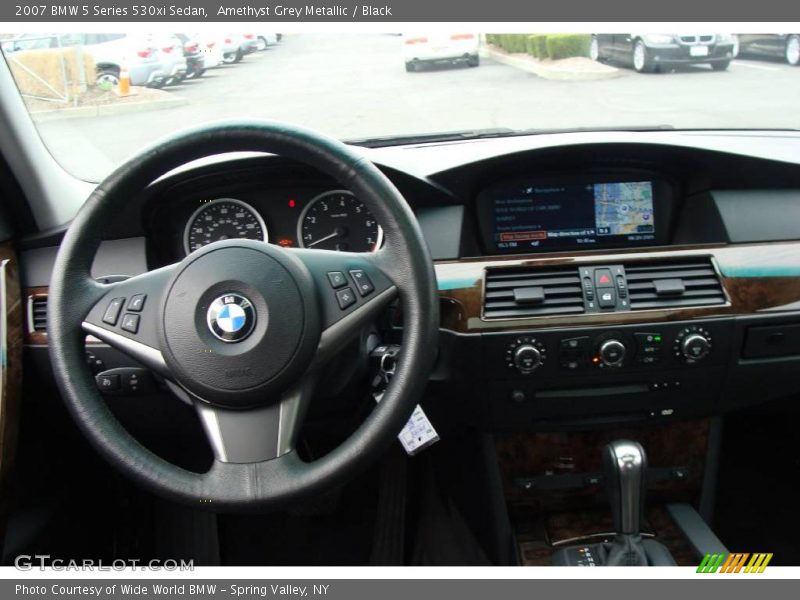 Amethyst Grey Metallic / Black 2007 BMW 5 Series 530xi Sedan