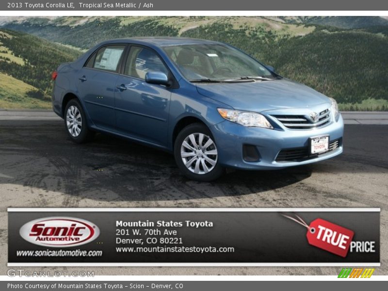 Tropical Sea Metallic / Ash 2013 Toyota Corolla LE