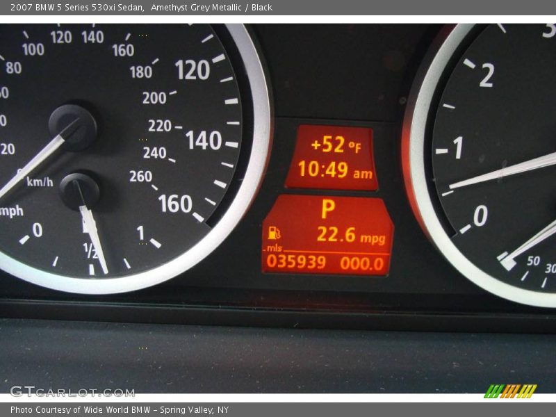 Amethyst Grey Metallic / Black 2007 BMW 5 Series 530xi Sedan