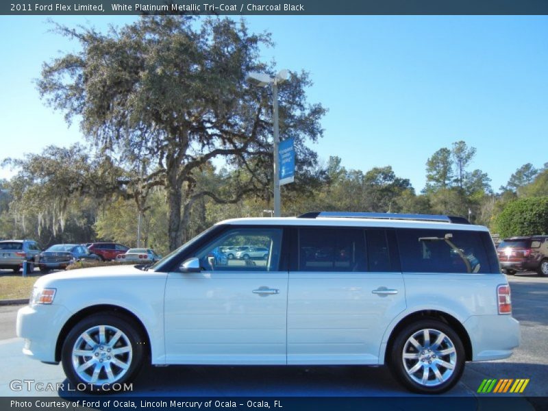 White Platinum Metallic Tri-Coat / Charcoal Black 2011 Ford Flex Limited