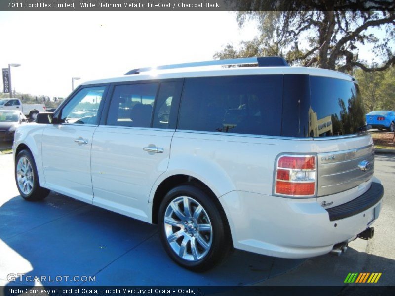 White Platinum Metallic Tri-Coat / Charcoal Black 2011 Ford Flex Limited