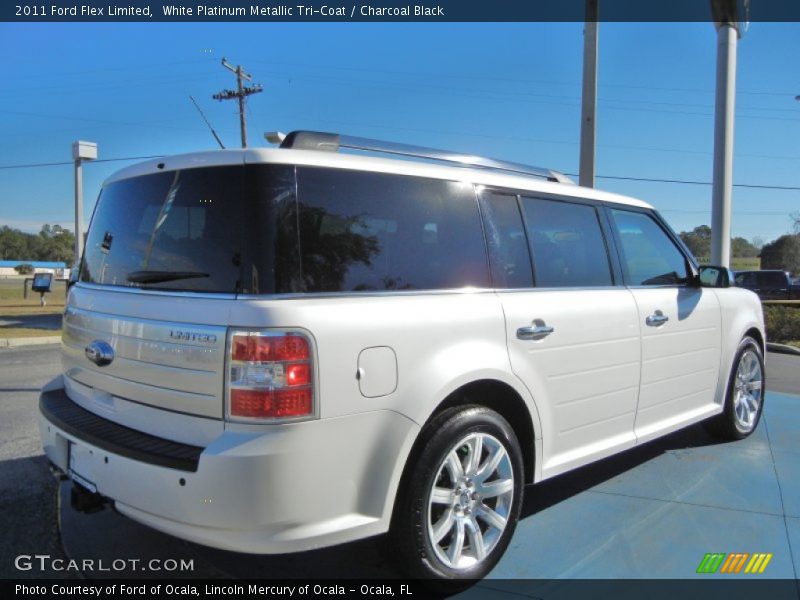 White Platinum Metallic Tri-Coat / Charcoal Black 2011 Ford Flex Limited