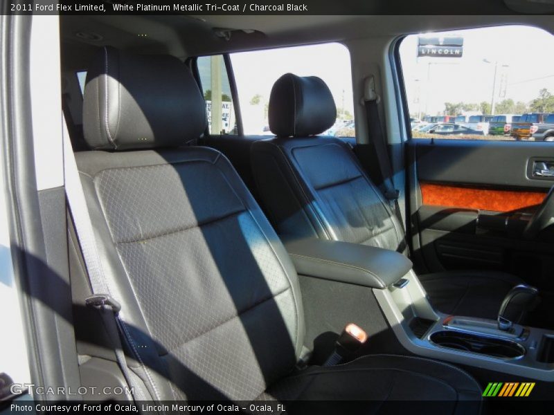 White Platinum Metallic Tri-Coat / Charcoal Black 2011 Ford Flex Limited
