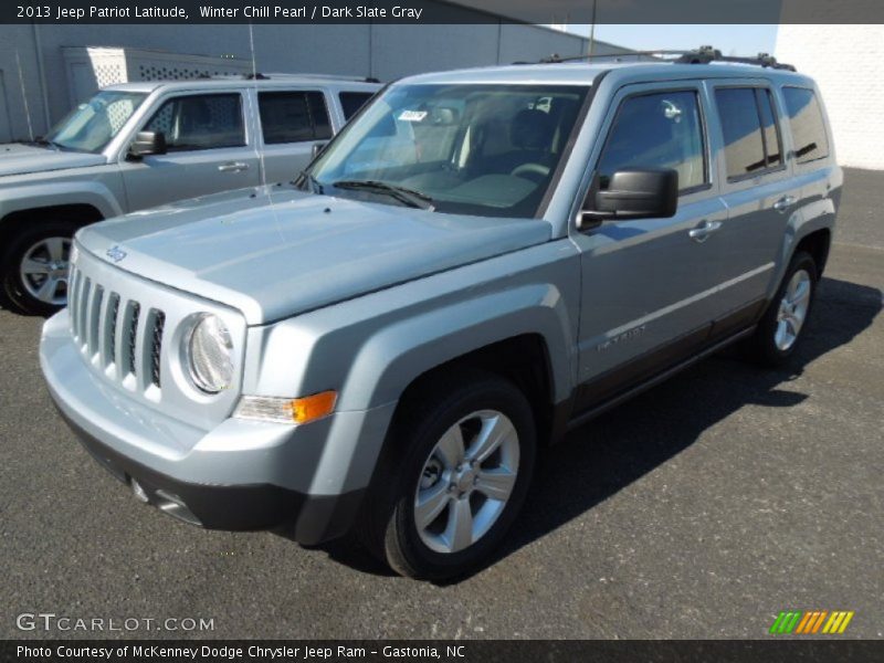 Winter Chill Pearl / Dark Slate Gray 2013 Jeep Patriot Latitude
