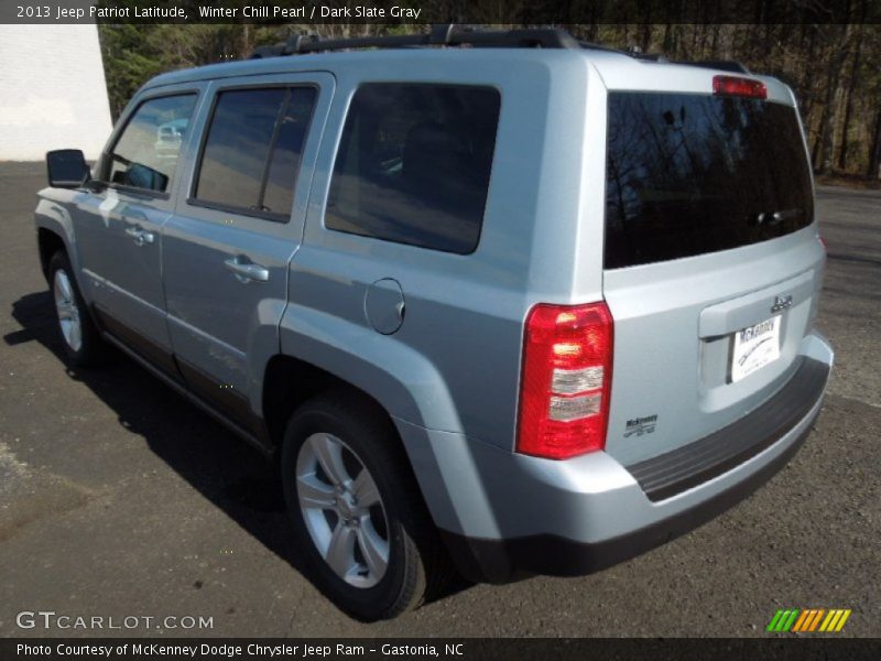 Winter Chill Pearl / Dark Slate Gray 2013 Jeep Patriot Latitude