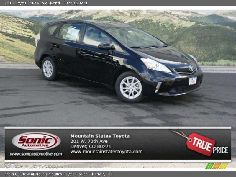 Black / Bisque 2013 Toyota Prius v Two Hybrid