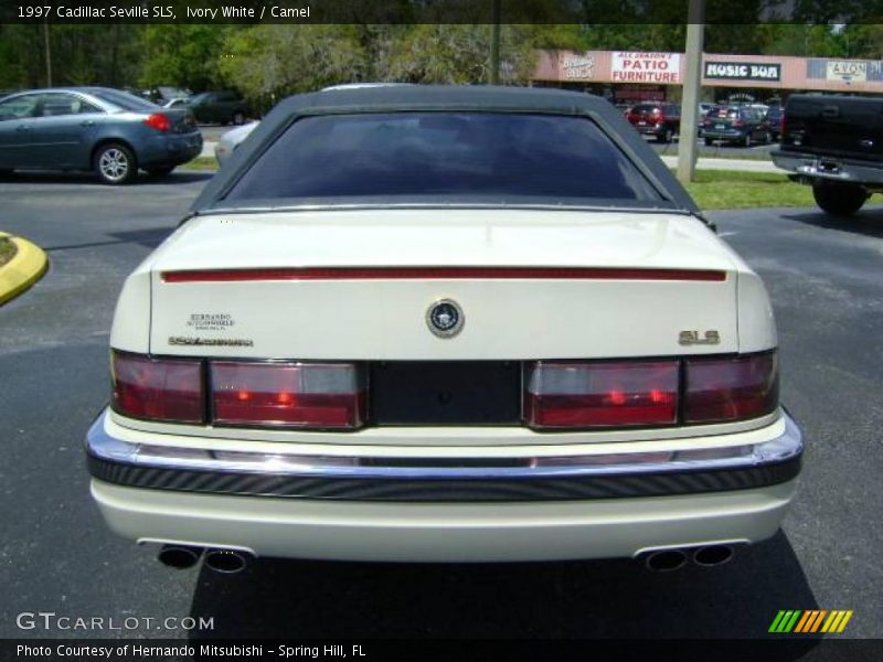 Ivory White / Camel 1997 Cadillac Seville SLS