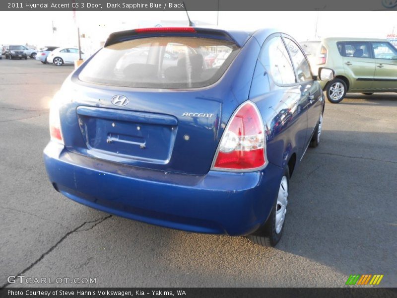 Dark Sapphire Blue / Black 2011 Hyundai Accent GS 3 Door