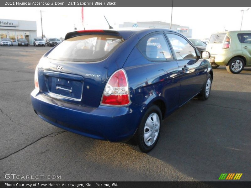Dark Sapphire Blue / Black 2011 Hyundai Accent GS 3 Door